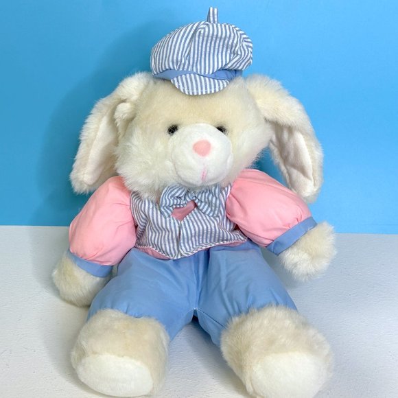 RARE‎ Vintage Wondertreats Bunny Rabbit 14" Soft Cuddly Plush Stuffed Animal Toy - Picture 1 of 4